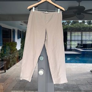 Eileen Fisher Tailored Khaki Pants Size Medium